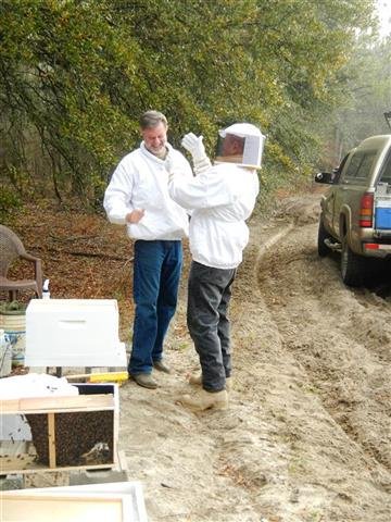 First bee hive install 3-23-2014 (10).JPG