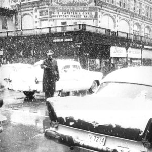 February 1962 - Point Control officer in the snow!