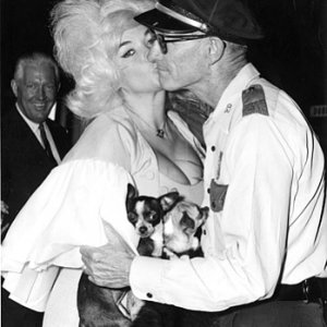 July 1963 Officer Convar stealing a kiss from Jayne Manesfield