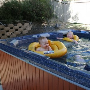 Backyard Jacuzzi is an olympic pool to the kids