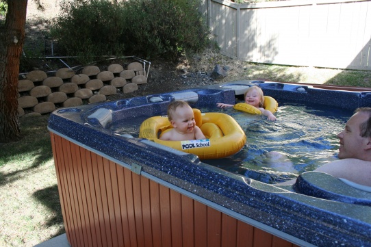 Backyard Jacuzzi is an olympic pool to the kids