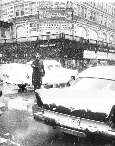 February 1962 - Point Control officer in the snow!
