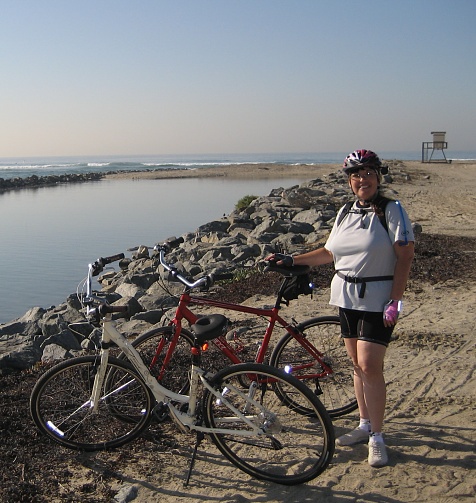 Oct '08, I rode triumphantly to the beach.  22 miles