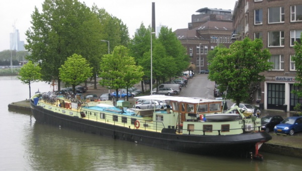 Our floating hotel "barge", the Feniks, Rotterdam Holland, 4-28-09