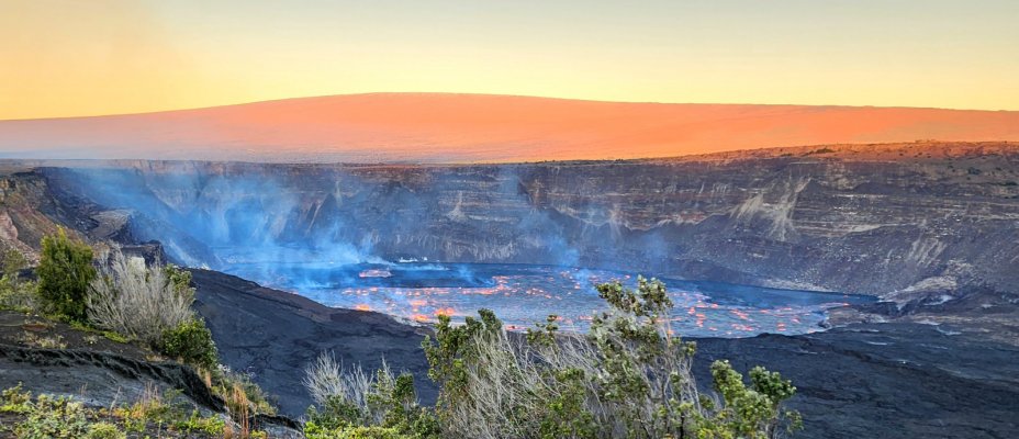 17.  This is right around sunrise. I had no idea how glorious the hill behind Kilauea was being .jpg