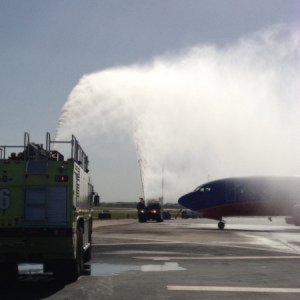 Water Cannon Salute for Honor Flight Veterans