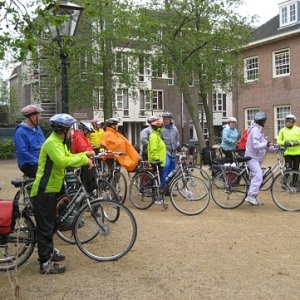 Our cycling group in Leiden, Holland 4-27-09