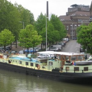 Our floating hotel "barge", the Feniks, Rotterdam Holland, 4-28-09